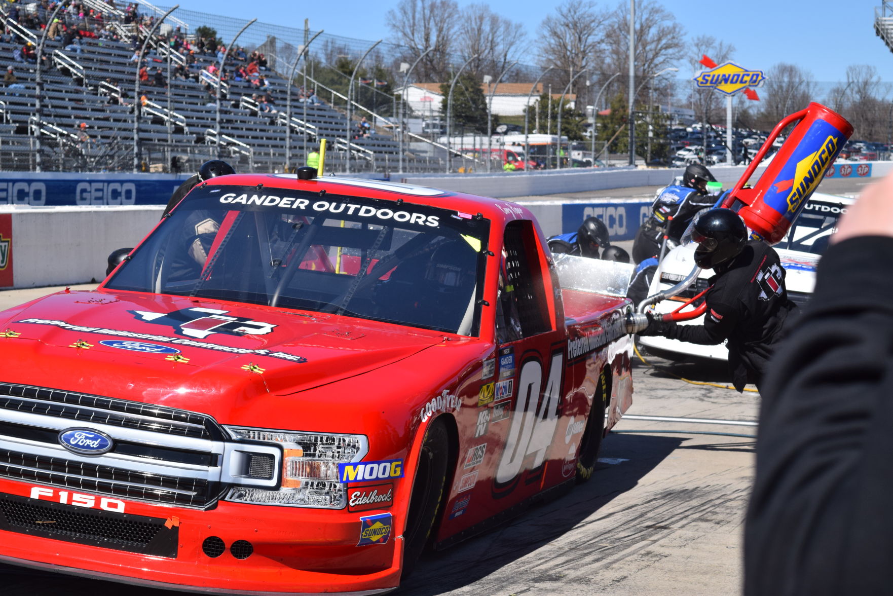 Martinsville Truck Races Truck pits at Martinsville.JPG